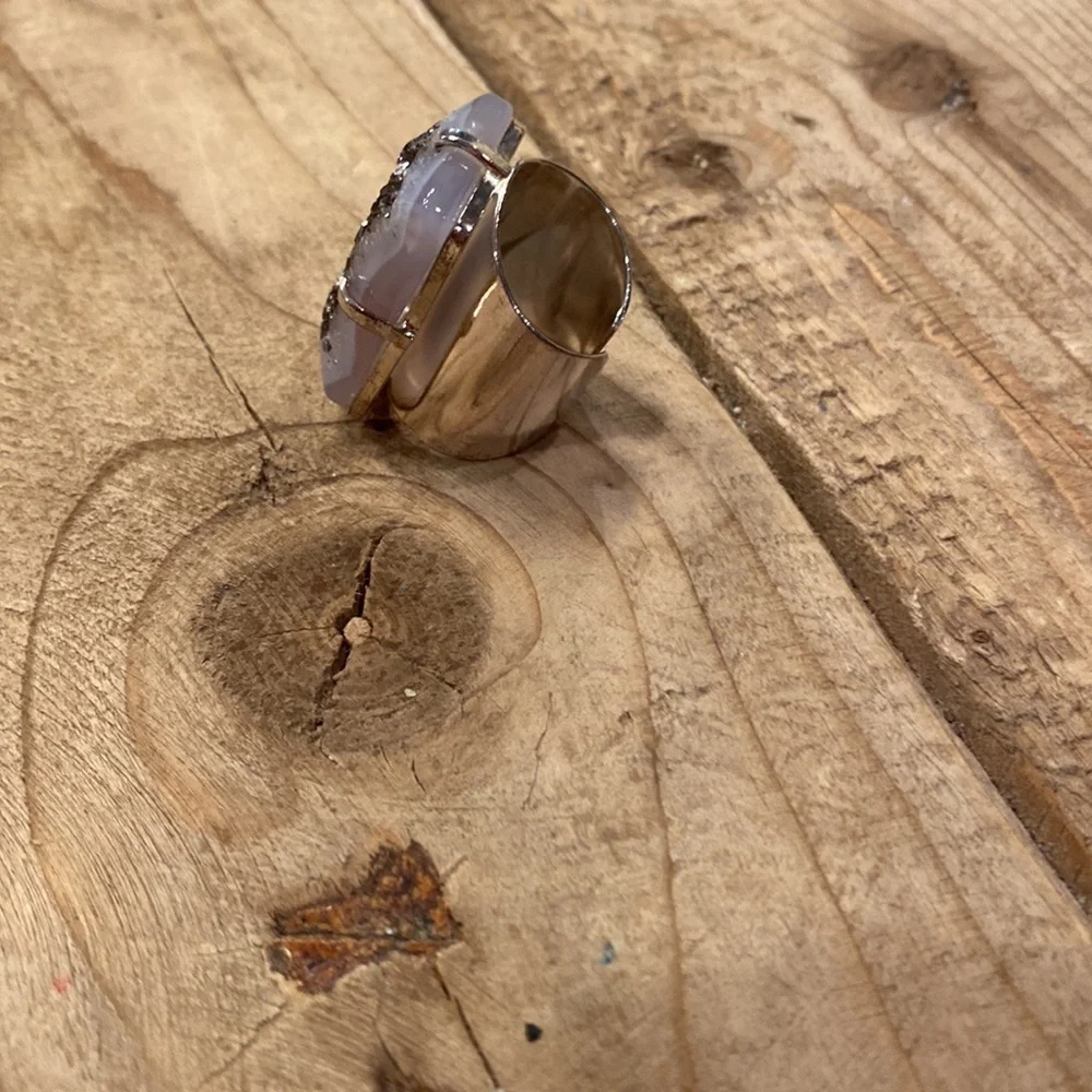 New Hespera silver druzy witchy core ring